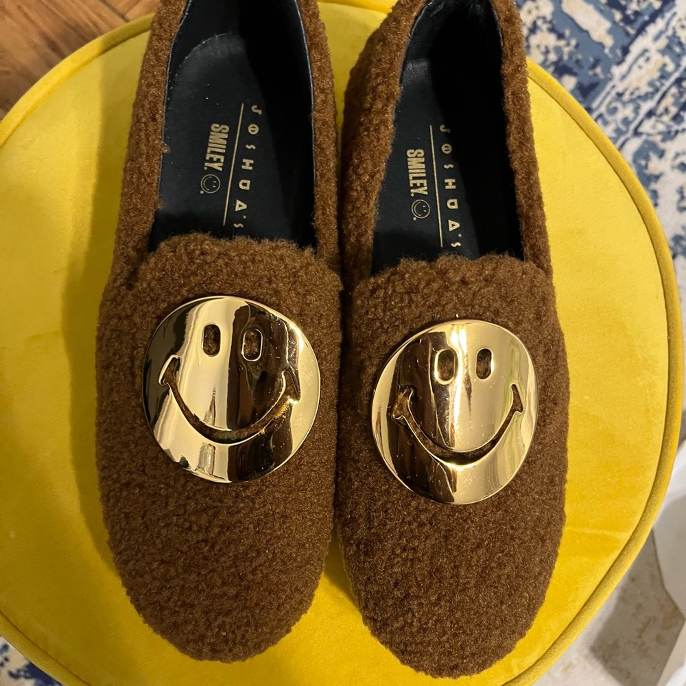 Joshua Sanders Shearling Smiley Loafers.